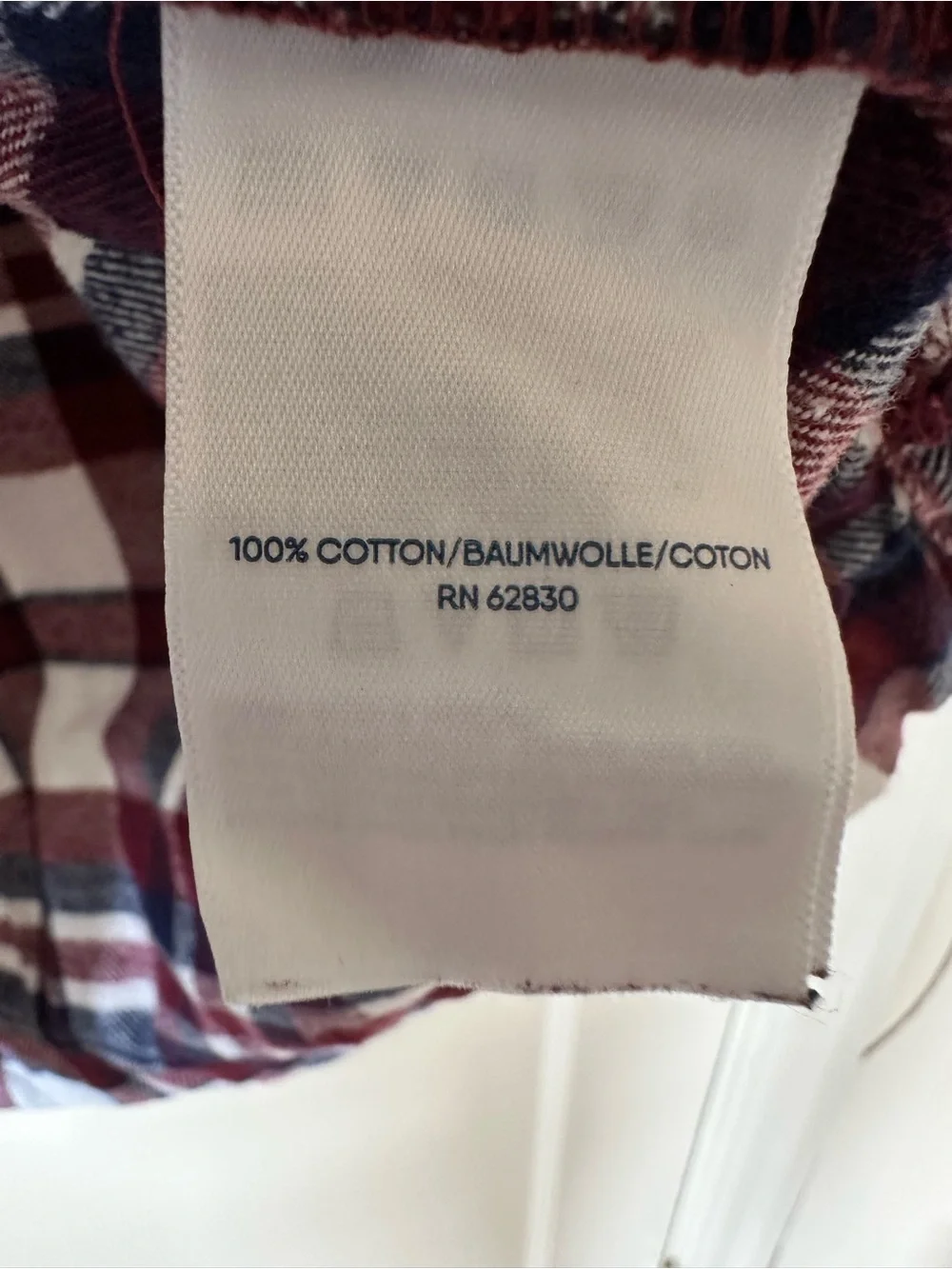 Lands' End Burgundy, Navy & Cream Plaid Flannel 2 piece PJ set